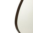 Hanging Wall Mirror - Abstract - Large - Dark Brown - Wood - 88cm x 79cm