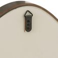 Hanging Wall Mirror - Abstract - Small - Dark Brown - Wood - 70cm x 61cm