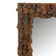 Syma Wall Mirror - Square - Small - Natural - Recycled Wood - 90cm x 5cm