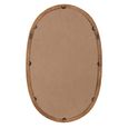Wall Mirror - Oval - Natural - Glass and Wood - 61.5cm x 95cm