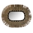 Wall Mirror - Oval - Pattern 2 Layers - Natural and Black - Seagrass - 115cm x 90cm