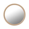 Wall Mirror - Round - Natural - Bamboo Wood - 81cm x 3.5cm