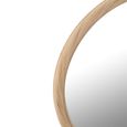 Wall Mirror - Round - Natural - Bamboo Wood - 81cm x 3.5cm