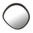 Wall Mirror - Abstract - Small - Black - Glass and Metal - 60.5cm x 58cm