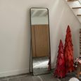 Cheval Mirror - Black - Glass and Metal - 55cm x 150cm
