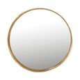 Aurora Wall Mirror - Round - Gold - Glass and Metal - 92cm x 6.5cm