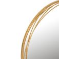 Aurora Wall Mirror - Round - Gold - Glass and Metal - 92cm x 6.5cm