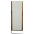 Cheval Mirror - Black - Glass and Metal - 55cm x 150cm