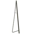 Curved Cheval Mirror - Black - Glass and Metal - 50cm x 150cm