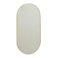 Grale Wall Mirror - Oval - Gold - Glass and Metal - 50cm x 100cm