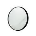 High Border Wall Mirror - Round - Medium - Black - Glass and Metal - 80cm x 4cm