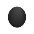 High Border Wall Mirror - Round - Medium - Black - Glass and Metal - 80cm x 4cm