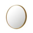 High Border Wall Mirror - Round - Medium - Gold - Glass and Metal - 80cm x 4cm
