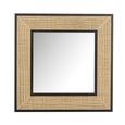 Molly Exotic Wall Mirror - Square - Natural and Black - Rattan and Wood - 80.5cm x 3cm
