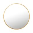 Mona Wall Mirror - Round - Gold - Glass and Metal - 110cm x 2cm