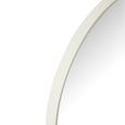 Wall Mirror - Oval - White - Glass and Metal - 50cm x 100cm