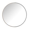 Wall Mirror - Round - Black - Wood and Metal - 90cm x 2.75cm