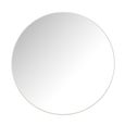 Wall Mirror - Round - White - Glass and Metal - 90cm x 3cm