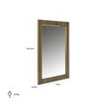 Ironville Brass Ribbed Rectangular Wall Mirror