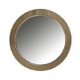 Ironville Brass Ribbed Round Wall Mirror