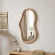 Brix Sophie Wall Mirror - Abstract - Small - Natural - Wood - 40cm x 78cm