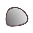 Brix Joy Wall Mirror - Abstract - Chestnut - Mango Wood - 80cm x 70cm