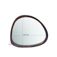 Brix Joy Wall Mirror - Abstract - Chestnut - Mango Wood - 80cm x 70cm