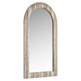Calvo Wall Mirror - Arch - Grey - Travertine - 55cm x 100cm