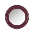 Eabel Wall Mirror - Round - Red - Metal - 90cm x 4.5cm