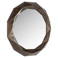 Jameli Wall Mirror - Round - Gold - Metal - 81.5cm x 7cm