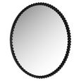 Laureen Wall Mirror - Round - Black - Metal - 80cm x 3cm