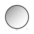 Laureen Wall Mirror - Round - Black - Metal - 80cm x 3cm