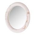 Oravelle Wall Mirror - with Lighting - Round - White - Resin and Metal - 60cm x 60cm