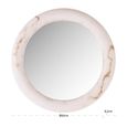 Oravelle Wall Mirror - with Lighting - Round - White - Resin and Metal - 60cm x 60cm