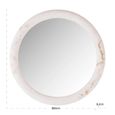 Oravelle Wall Mirror - with Lighting - Round - White - Resin and Metal - 80cm x 80cm