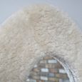 Leaner Mirror - Abstract - Cream - Teddy Fabric