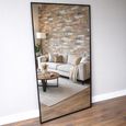 Leaner Mirror - Large - Black - Metal