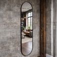 Wall Mirror - Oval - Black - Metal