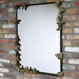 Butterfly Wall Mirror - Black - Metal - 75cm x 98cm