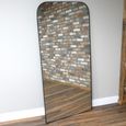Leaner Mirror - Curved - Black - Metal - 80cm x 170cm