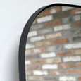 Leaner Mirror - Curved - Black - Metal - 80cm x 170cm