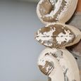 Vintage Wall Mirror - Round - Distressed White - Wood - 68cm x 68cm