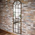 Window Mirror - Arch - Antique Bronze - Metal - 51cm x 190cm