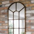 Window Mirror - Arch - Antique Bronze - Metal - 51cm x 190cm