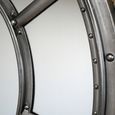 Window Mirror - Round - Grey - Metal - 90cm x 90cm