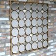 36 Circle Wall Mirror - Antique Gold - Metal - 109cm x 109cm