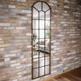 Window Mirror - Arch - Antique Bronze - Metal - 51cm x 190cm