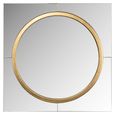 Briana Gold Square Wall Mirror