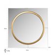 Briana Gold Square Wall Mirror