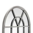Opus Window Mirror - Arch - Pewter Effect - Wood - 60cm x 90cm